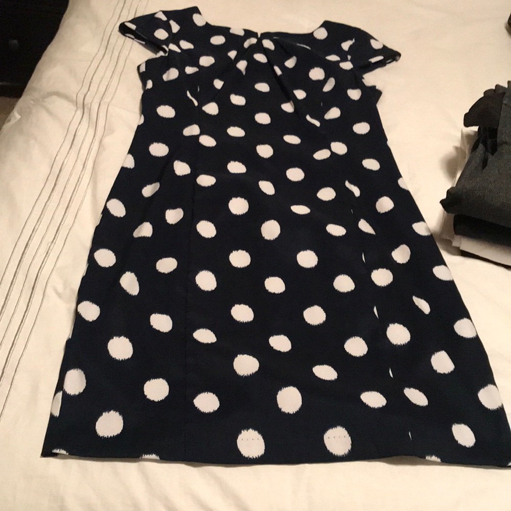 Blue polkadot dress